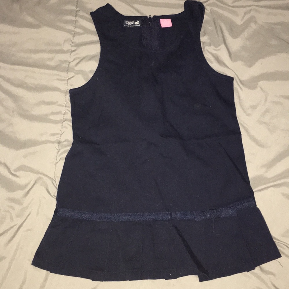 Official French toast tots navy blue dress -3T